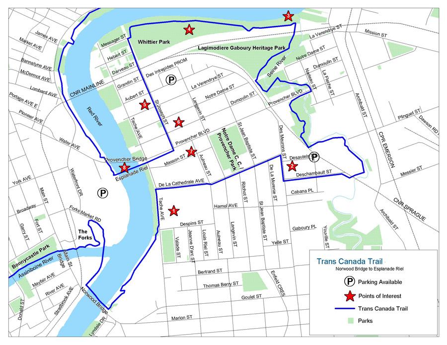 The Forks to St.Boniface to Esplanade Riel Winnipeg Trails Association