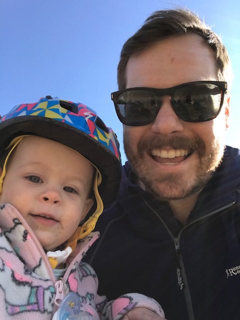Matthew Exell and his daughter